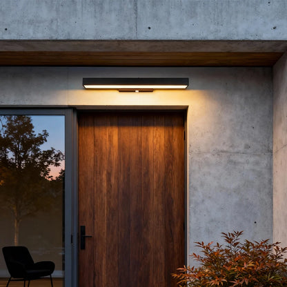 LED Linear Wall Light Outdoor Black Rectangular Lamp 1