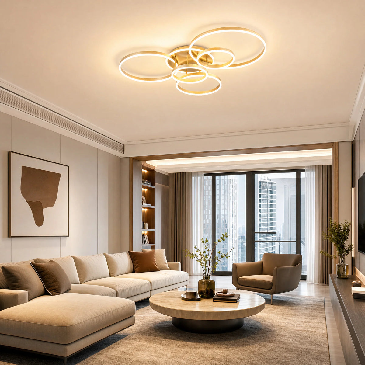 WOMO Circular LED Flush Mount Ceiling Light-WM1032 6