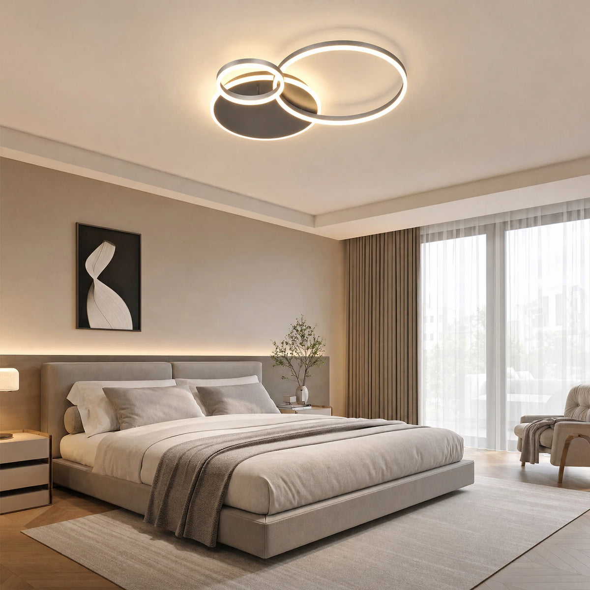 WOMO Circular LED Flush Mount Ceiling Light-WM1032 3