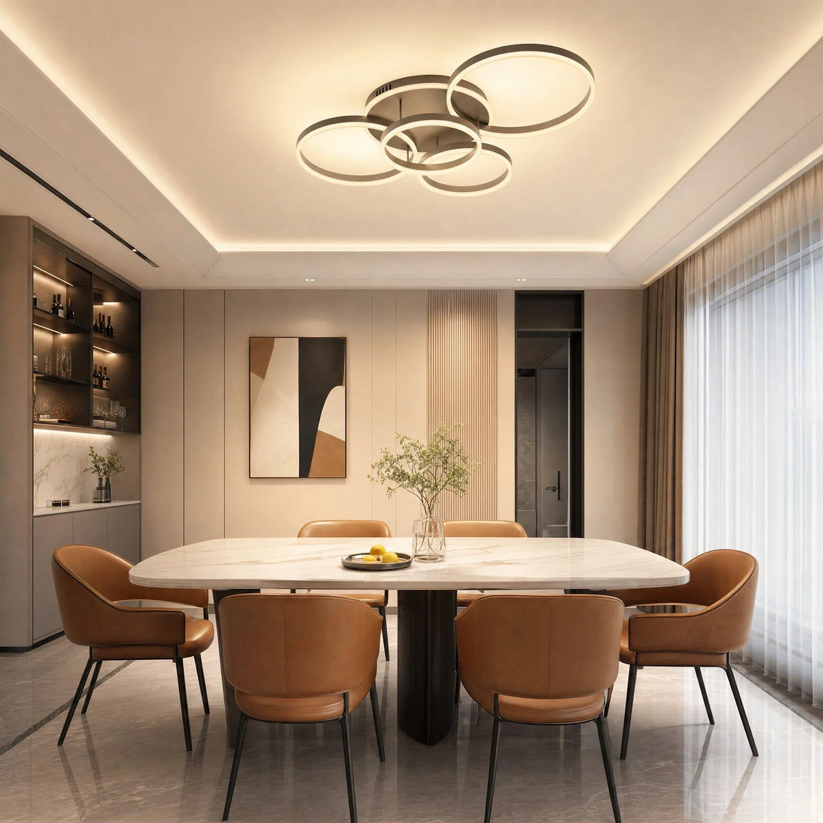 WOMO Circular LED Flush Mount Ceiling Light-WM1032 4