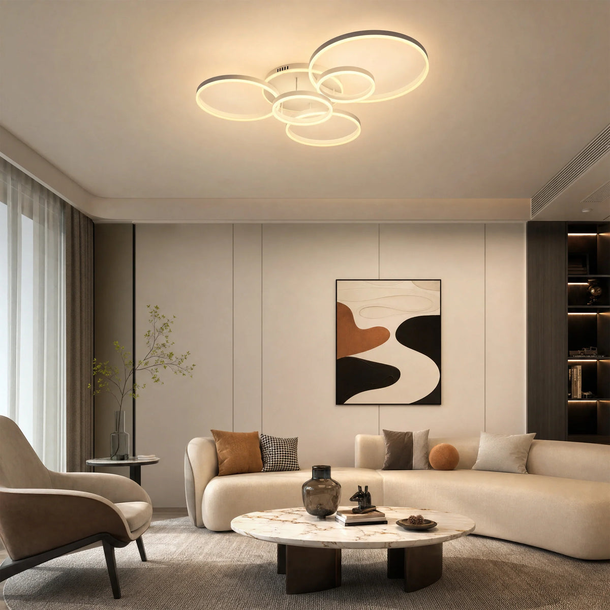 WOMO Circular LED Flush Mount Ceiling Light-WM1032 5