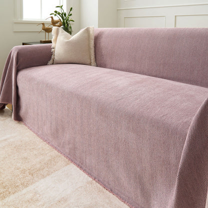 Pet Friendly Herringbone Sofa Cover - Durable Protector