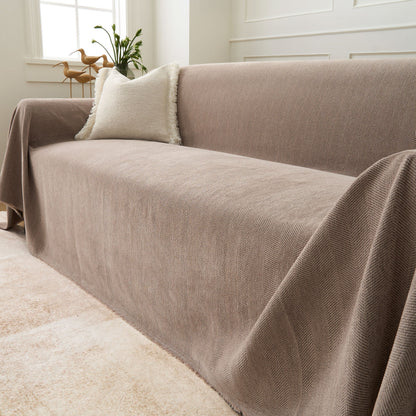 Pet Friendly Herringbone Sofa Cover - Durable Protector