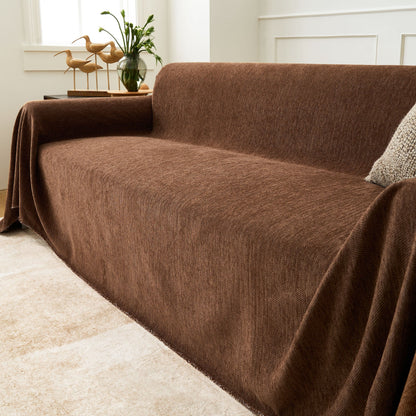 Pet Friendly Herringbone Sofa Cover - Durable Protector