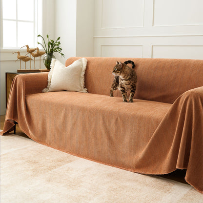 Pet Friendly Herringbone Sofa Cover - Durable Protector