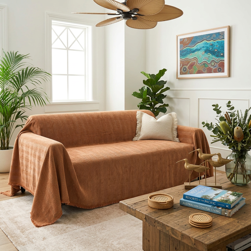 Pet Friendly Herringbone Sofa Cover - Durable Protector