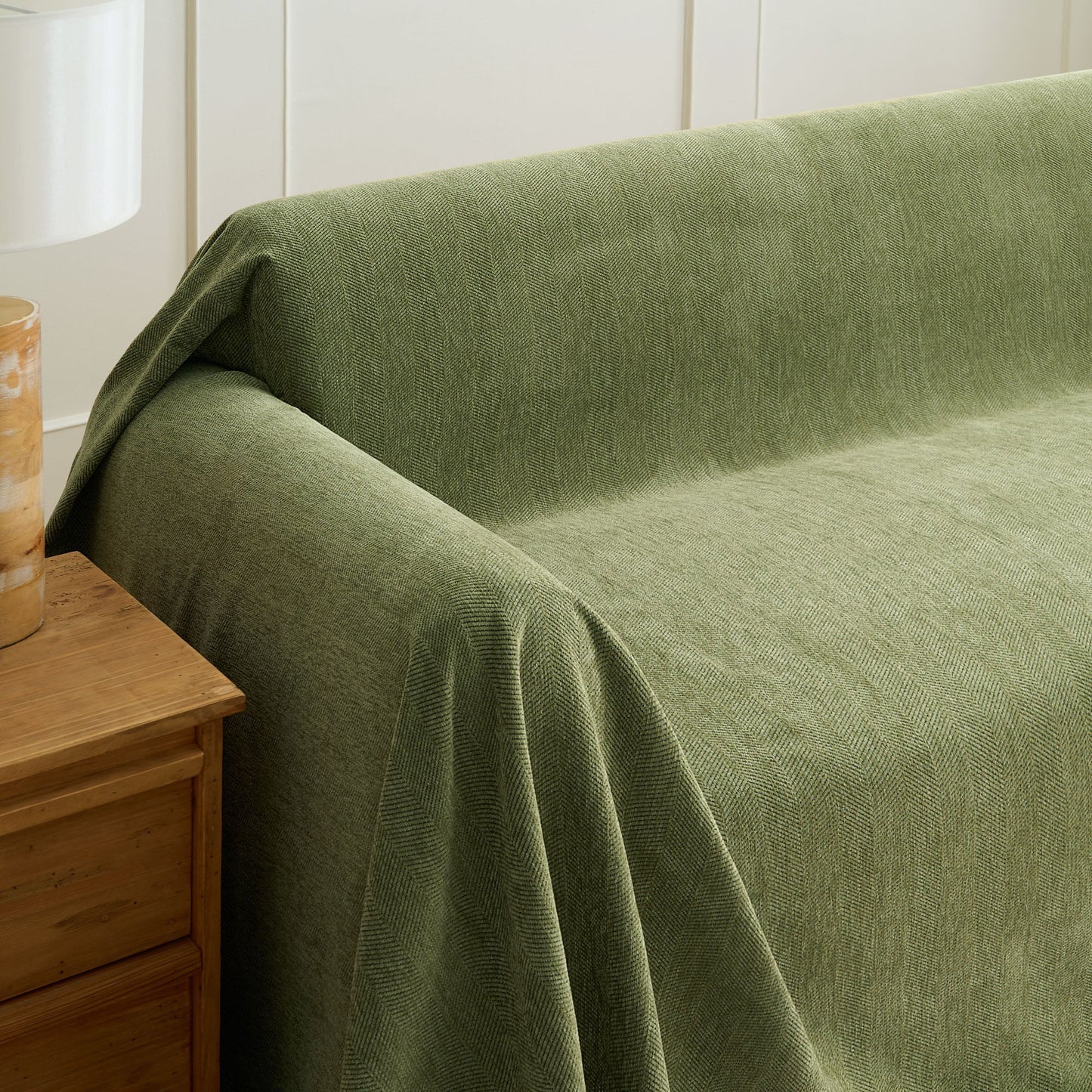 Pet Friendly Herringbone Sofa Cover - Durable Protector
