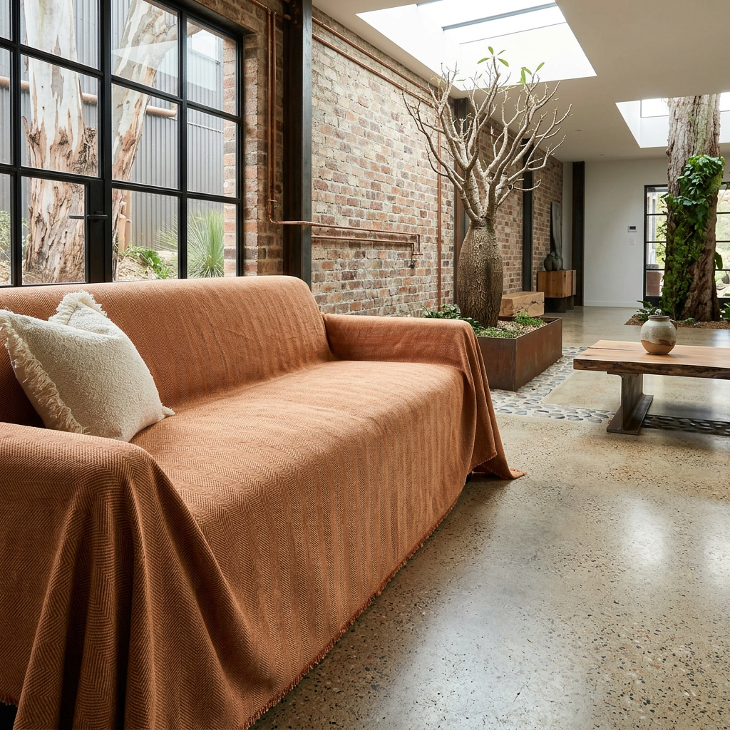 Pet Friendly Herringbone Sofa Cover - Durable Protector
