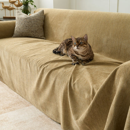 Pet Friendly Herringbone Sofa Cover - Durable Protector