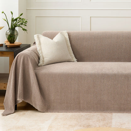 Pet Friendly Herringbone Sofa Cover - Durable Protector