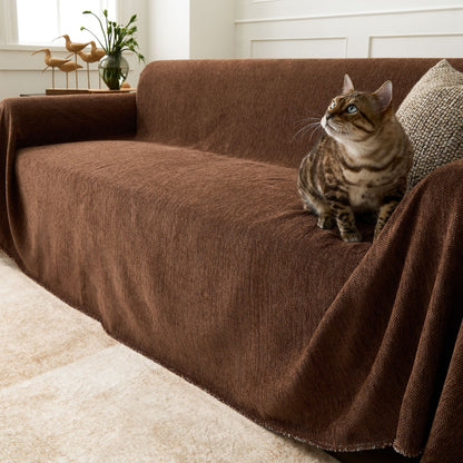 Pet Friendly Herringbone Sofa Cover - Durable Protector