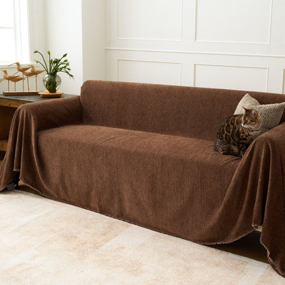Pet Friendly Herringbone Sofa Cover - Durable Protector