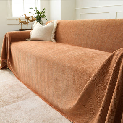 Pet Friendly Herringbone Sofa Cover - Durable Protector