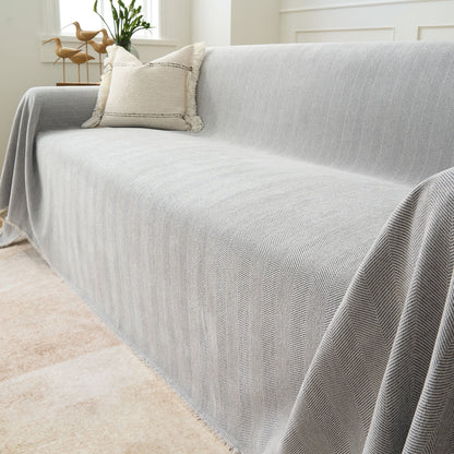 Pet Friendly Herringbone Sofa Cover - Durable Protector