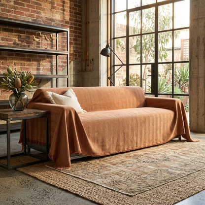 Pet Friendly Herringbone Sofa Cover - Durable Protector