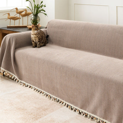 Pet Friendly Tassel Throw - Sofa Protector