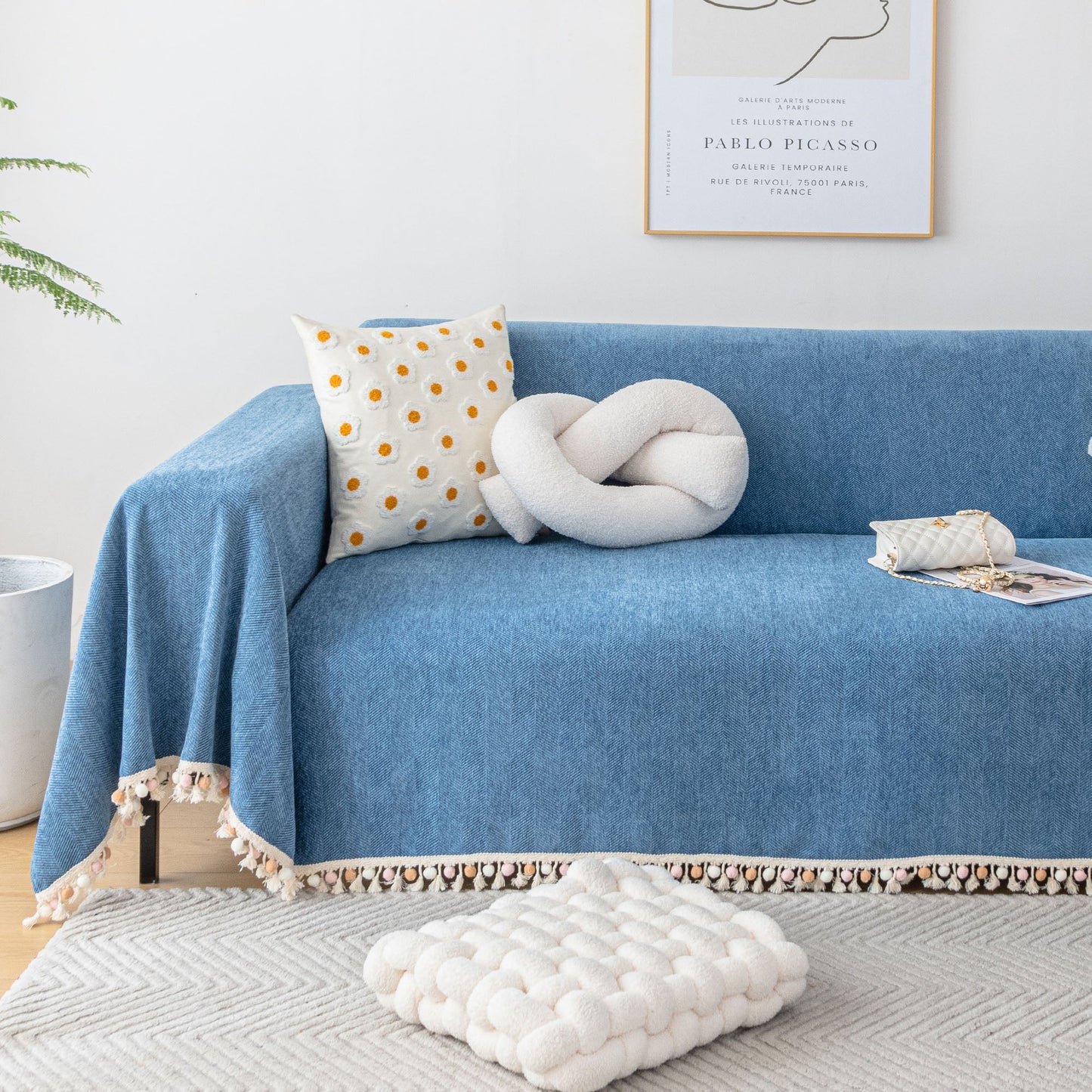 Pet Friendly Tassel Throw - Sofa Protector