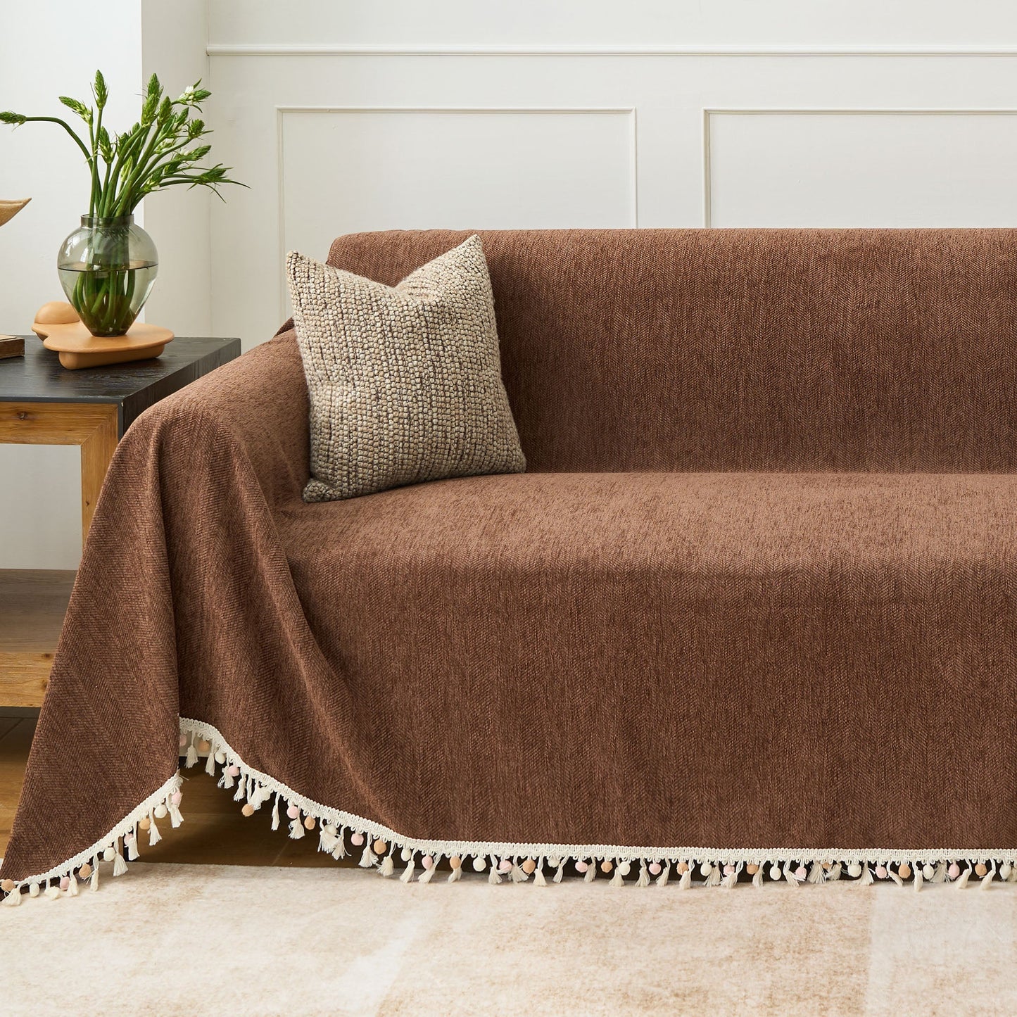 Pet Friendly Tassel Throw - Sofa Protector