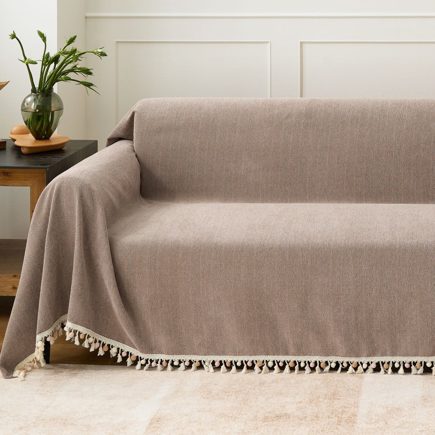 Pet Friendly Tassel Throw - Sofa Protector
