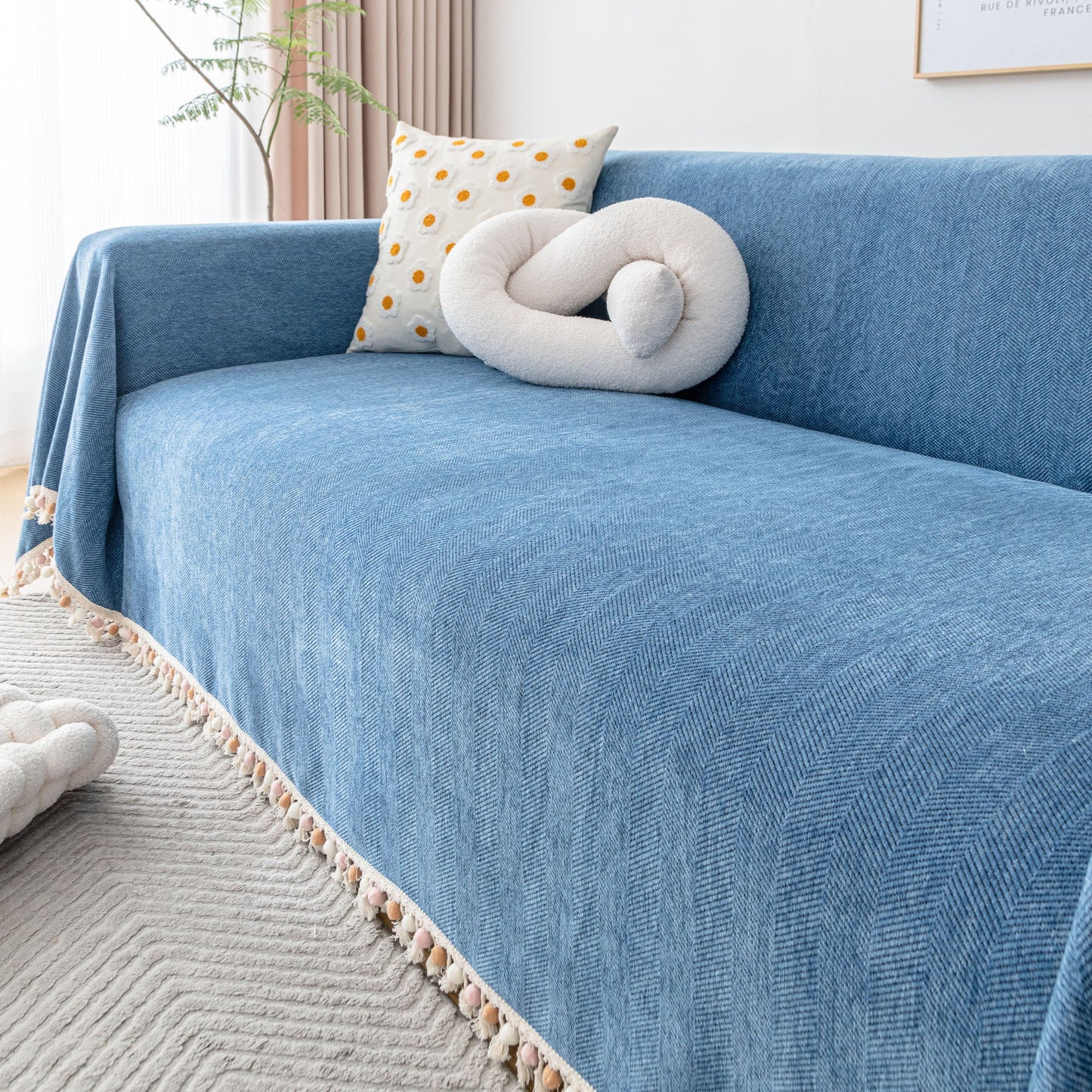 Pet Friendly Tassel Throw - Sofa Protector