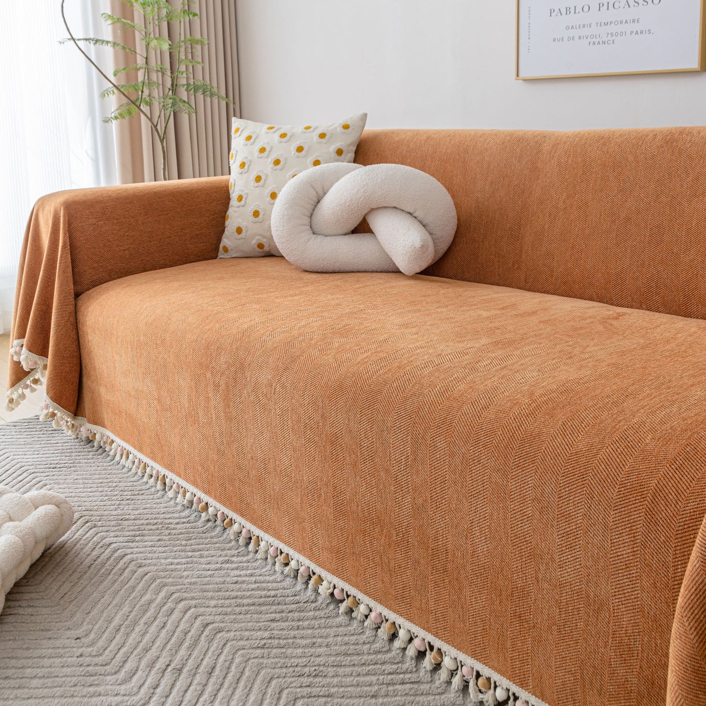 Pet Friendly Tassel Throw - Sofa Protector