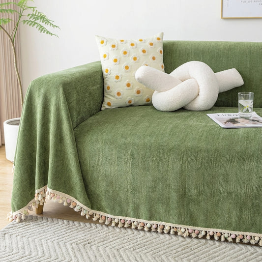 Pet Friendly Tassel Throw - Sofa Protector