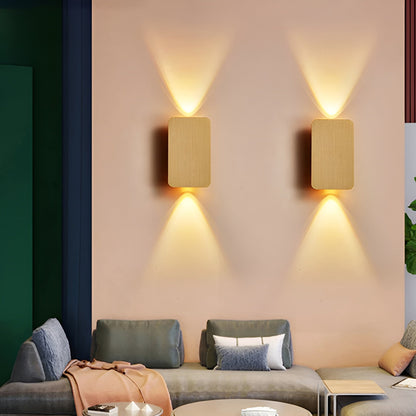 Resilux Modern Rectangular Wall Sconce Up Down Light