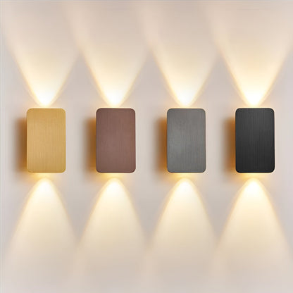 Resilux Modern Rectangular Wall Sconce Up Down Light