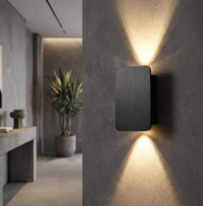 Resilux Modern Rectangular Wall Sconce Up Down Light