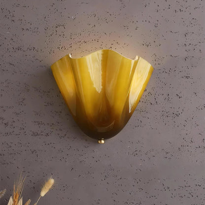 Retro Stained Glass Wall Sconce - Skirt Shell