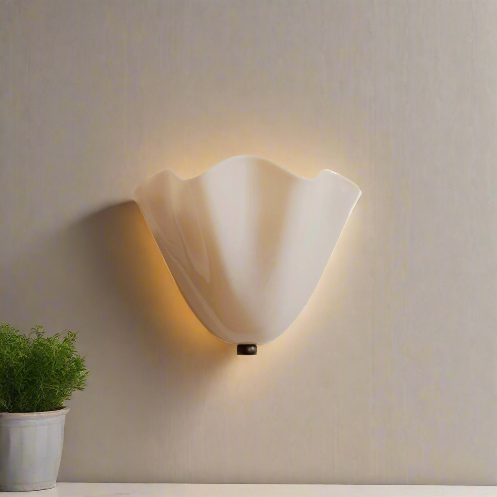 Retro Stained Glass Wall Sconce - Skirt Shell