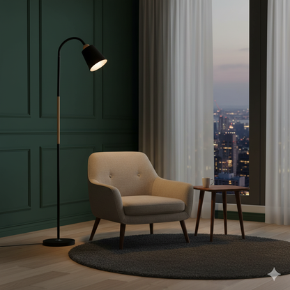 Rotating Tapered Floor Lamp – Nordic Metal Stand