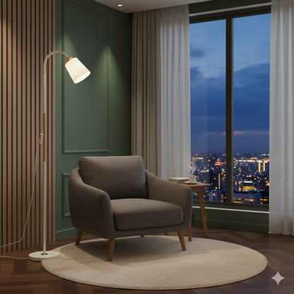 Rotating Tapered Floor Lamp – Nordic Metal Stand