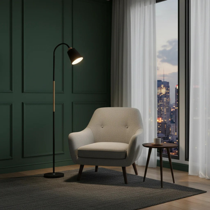 Rotating Tapered Floor Lamp – Nordic Metal Stand