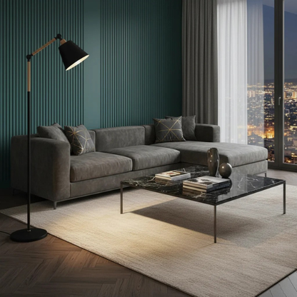 Rotating Tapered Floor Lamp – Nordic Metal Stand