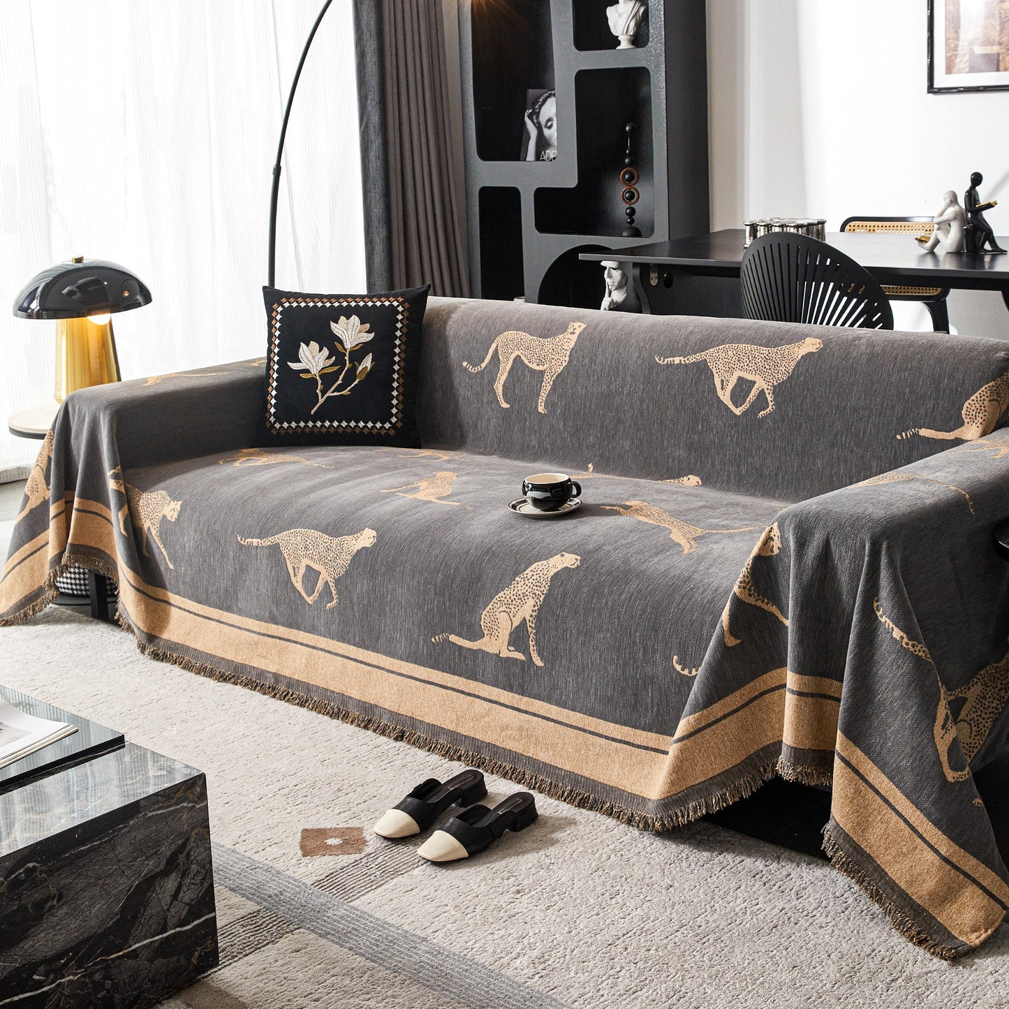 Safari Elegance Sofa Protector - Animal Print