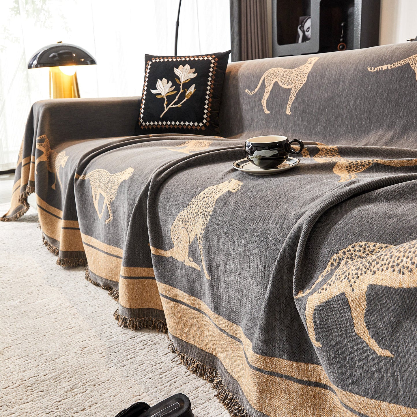 Safari Elegance Sofa Protector - Animal Print