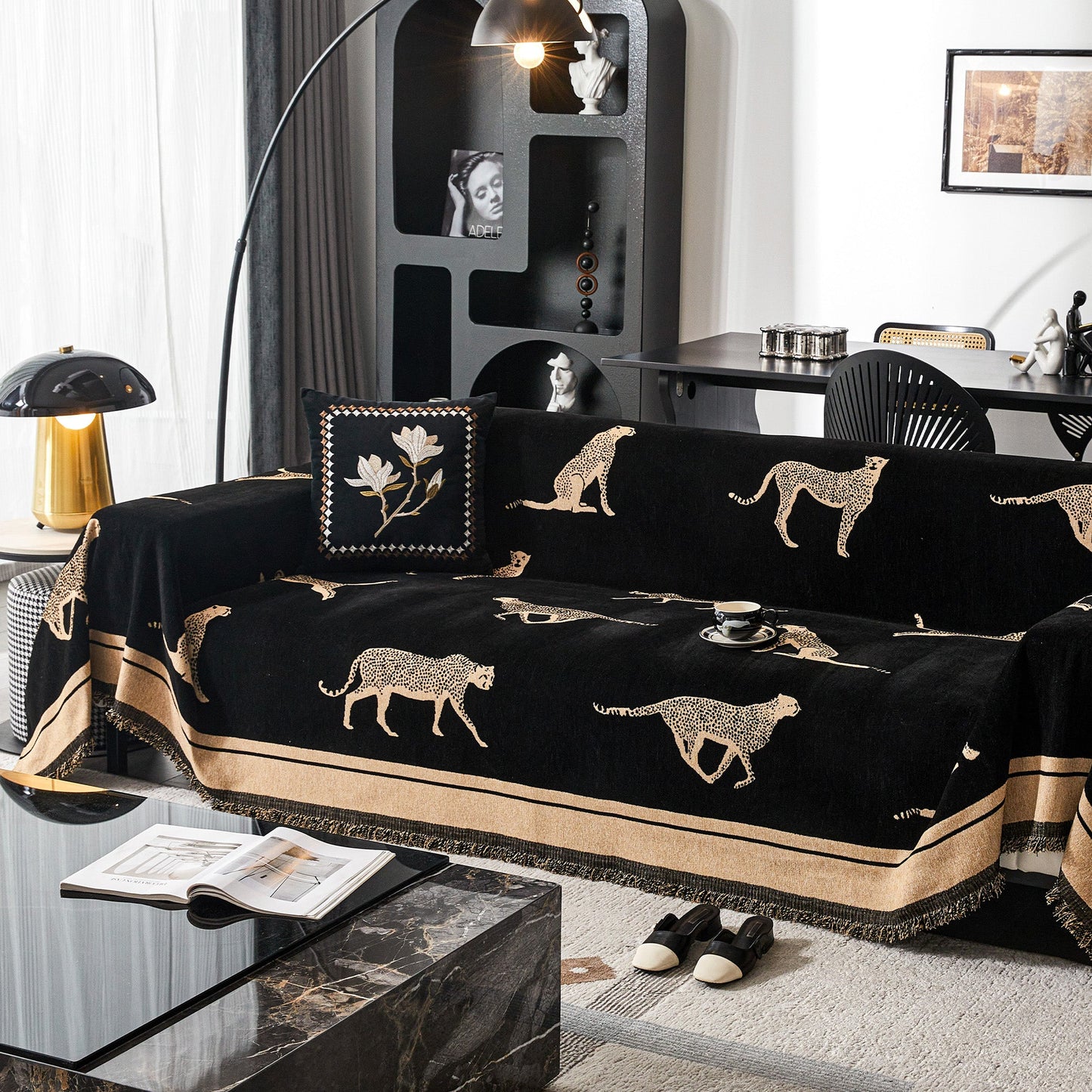 Safari Elegance Sofa Protector - Animal Print