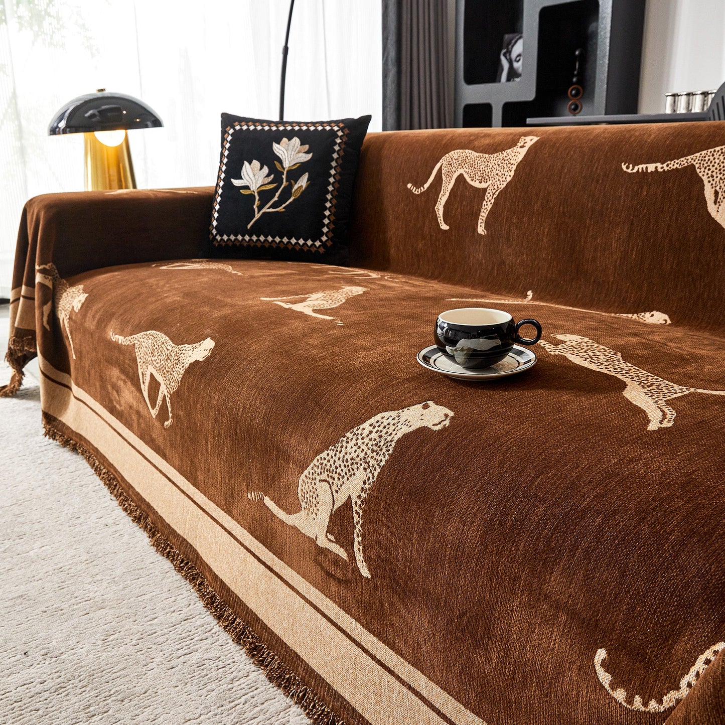 Safari Elegance Sofa Protector - Animal Print