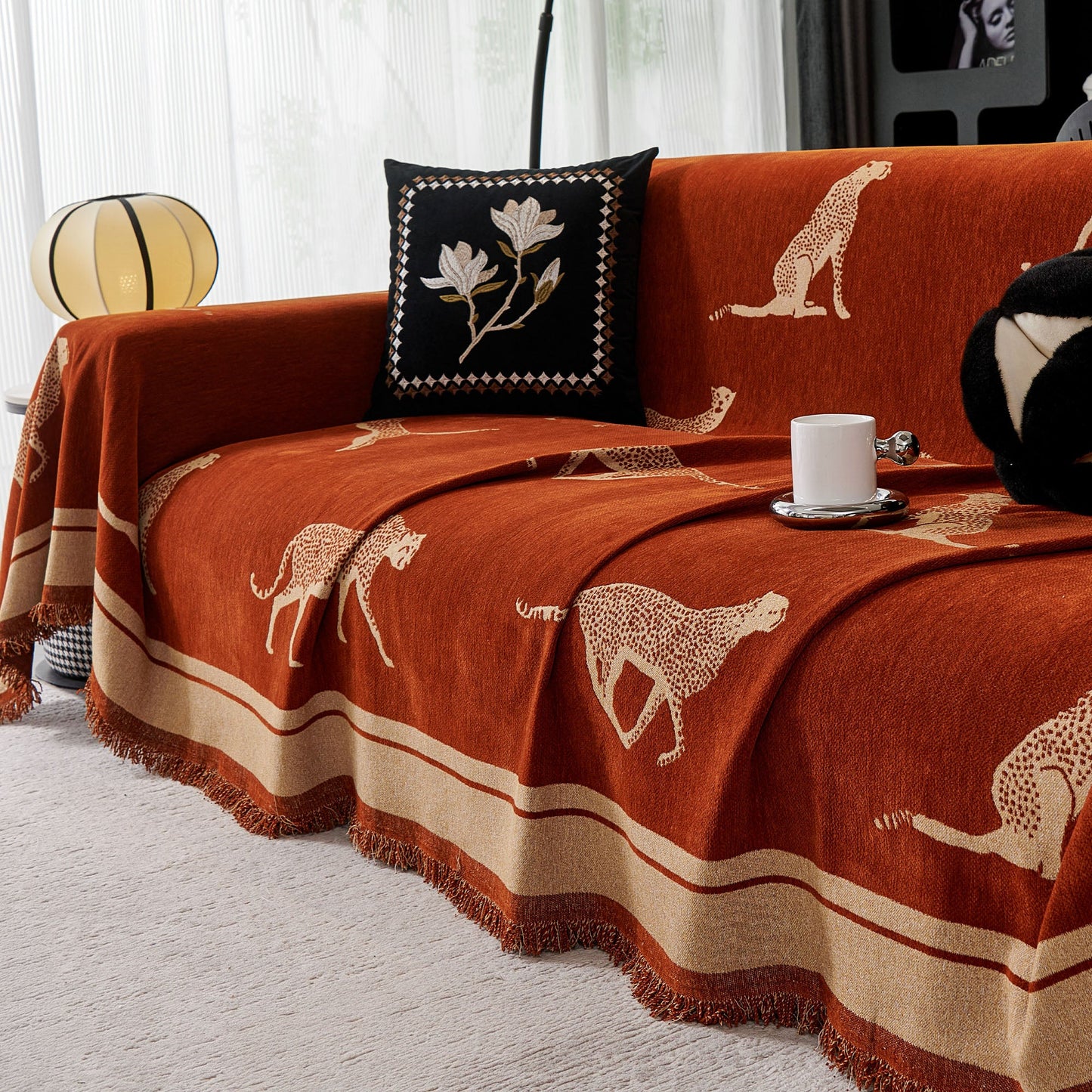 Safari Elegance Sofa Protector - Animal Print