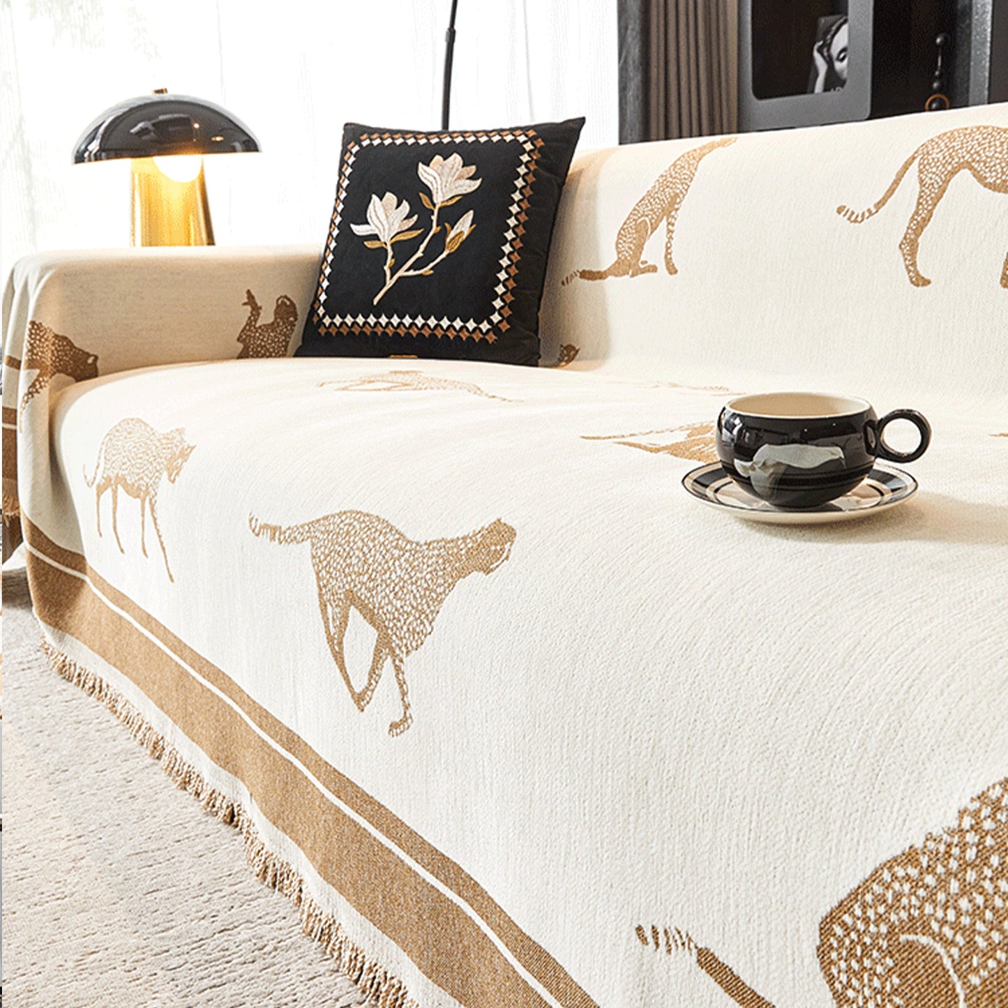 Safari Elegance Sofa Protector - Animal Print