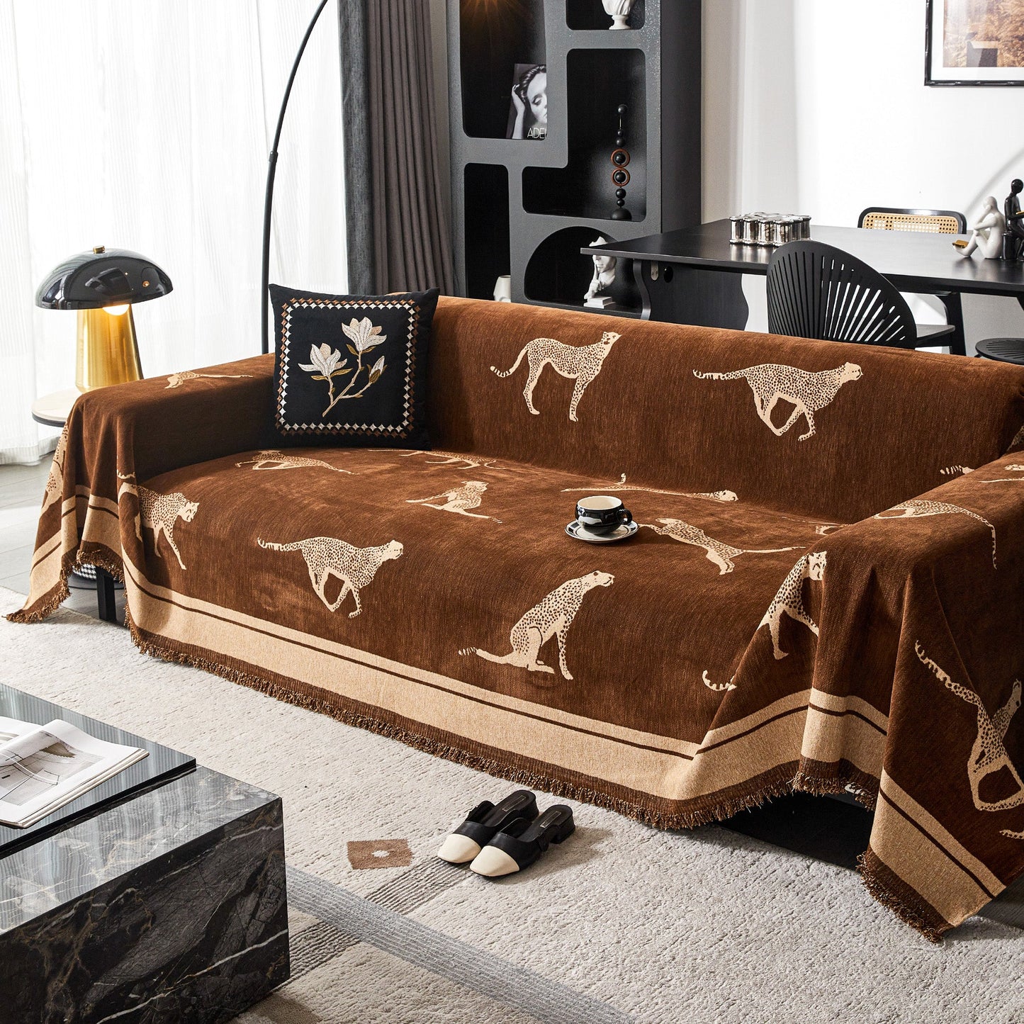 Safari Elegance Sofa Protector - Animal Print