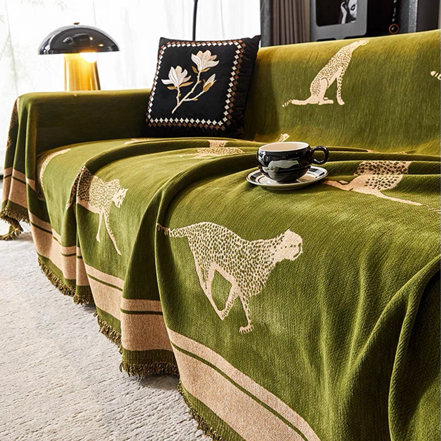 Safari Elegance Sofa Protector - Animal Print