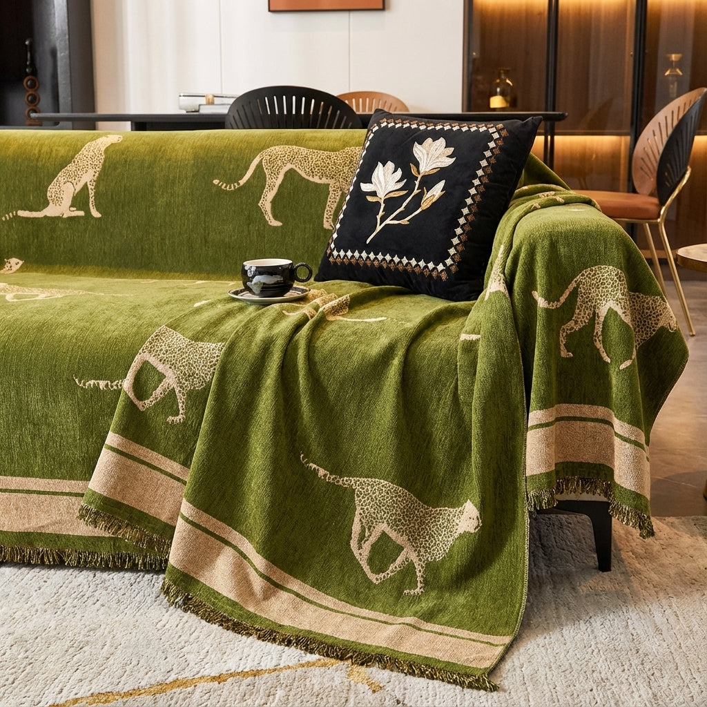 Safari Elegance Sofa Protector - Animal Print