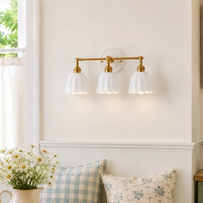 Lior Vintage Flower Ceramic Wall Sconce 6