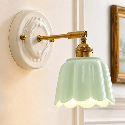 Lior Vintage Flower Ceramic Wall Sconce 8