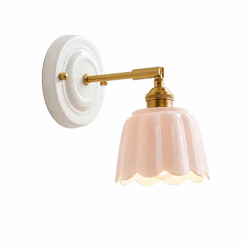 Lior Vintage Flower Ceramic Wall Sconce 9