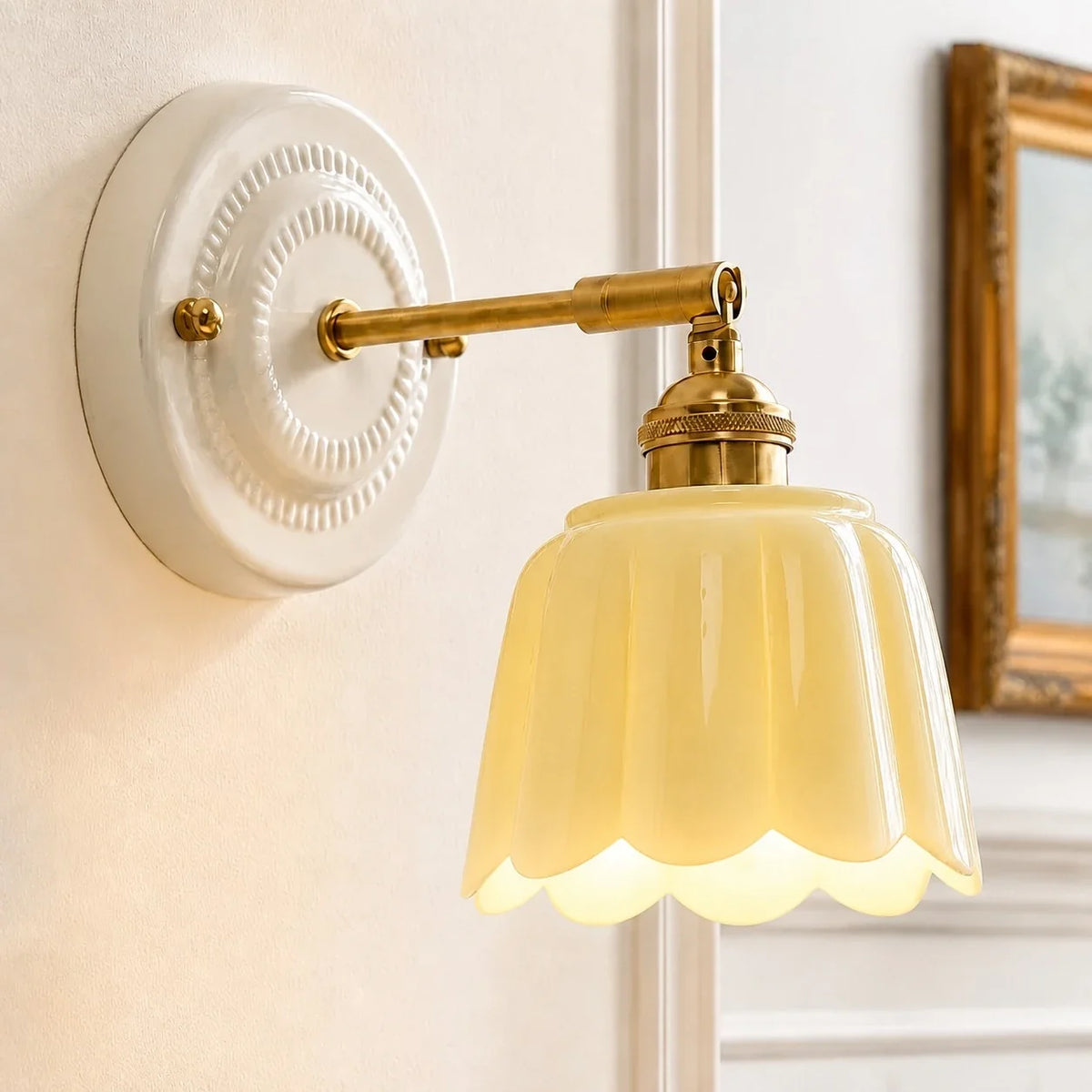 Lior Vintage Flower Ceramic Wall Sconce 14