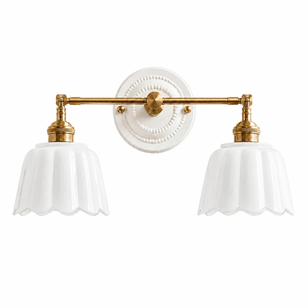 Lior Vintage Flower Ceramic Wall Sconce 19