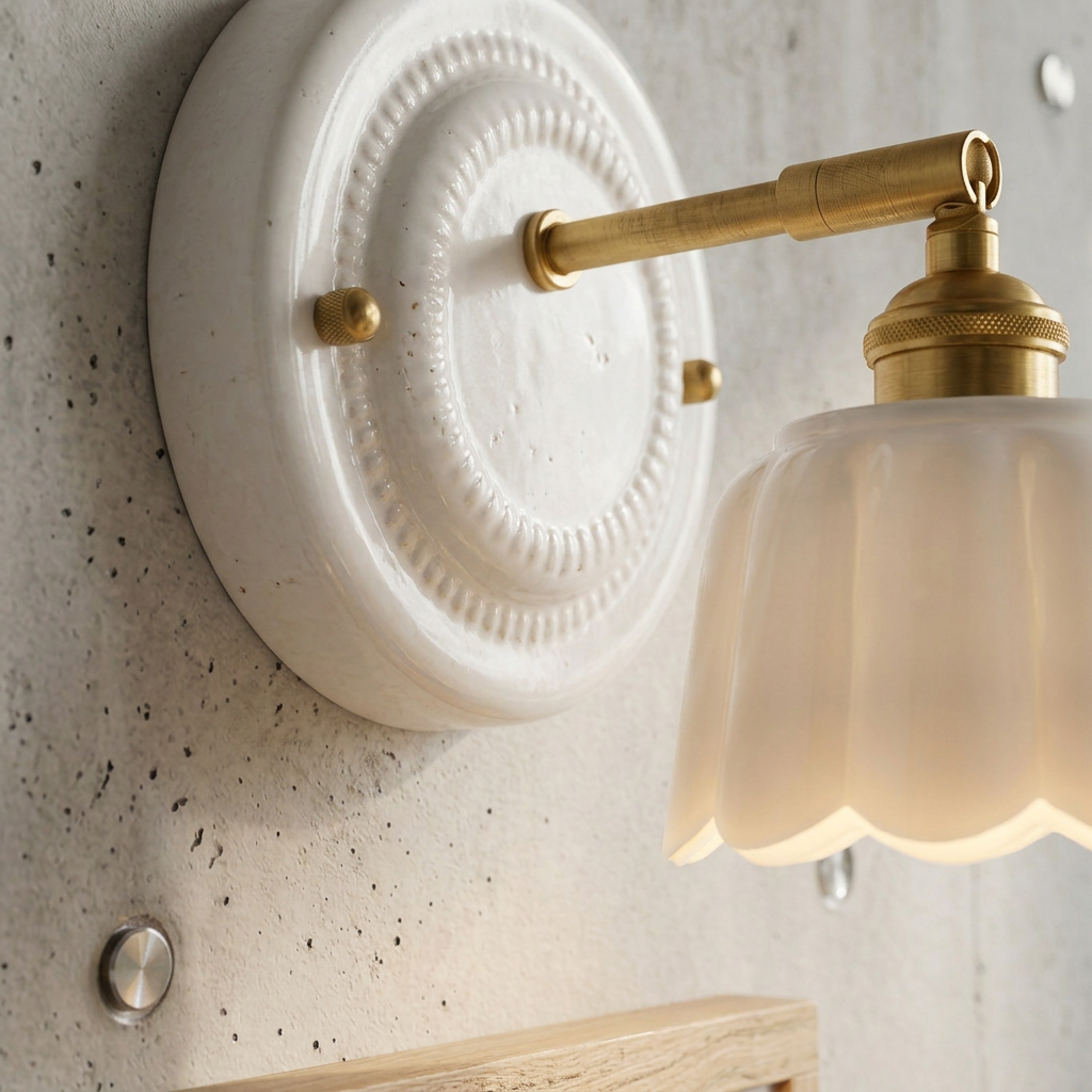 Scalloped Glass Shade Wall Sconce